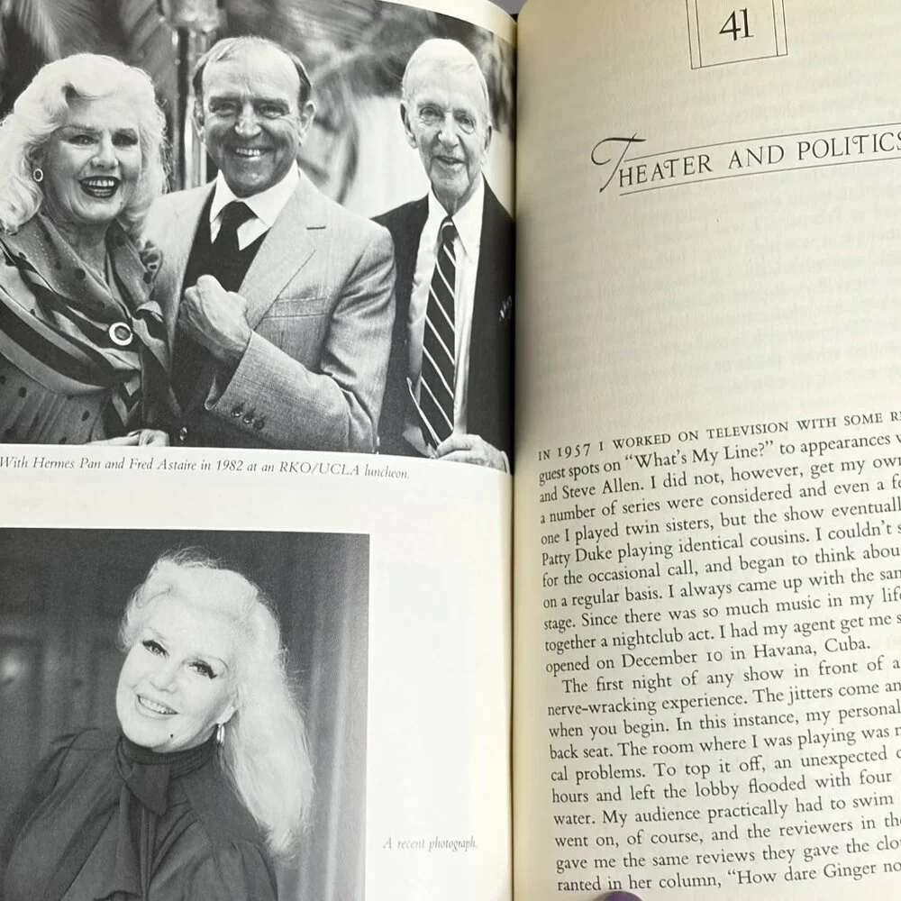 Vintage 1991 Ginger My Story by Ginger Rogers 1st Edition HC DJ Hollywood Memoir
